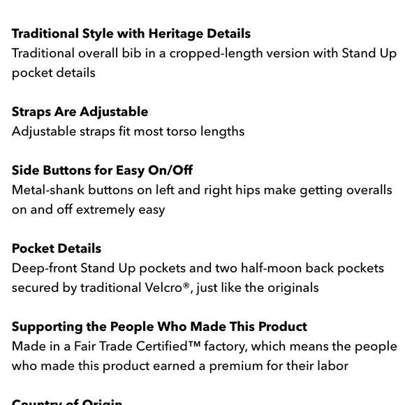 ***SOLD***
Patagonia Crop Overalls - Picture 5 of 8